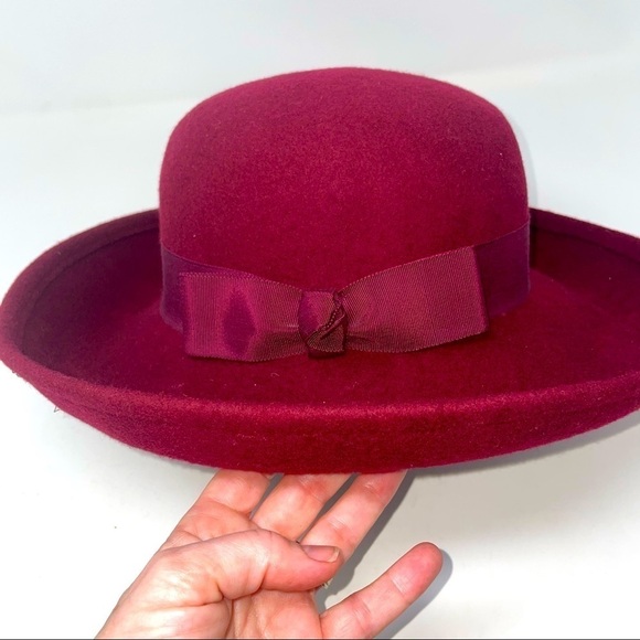 Street Smart by Betmar | 100% Wool Burgundy Hat | Made in USA - Picture 8 of 12
